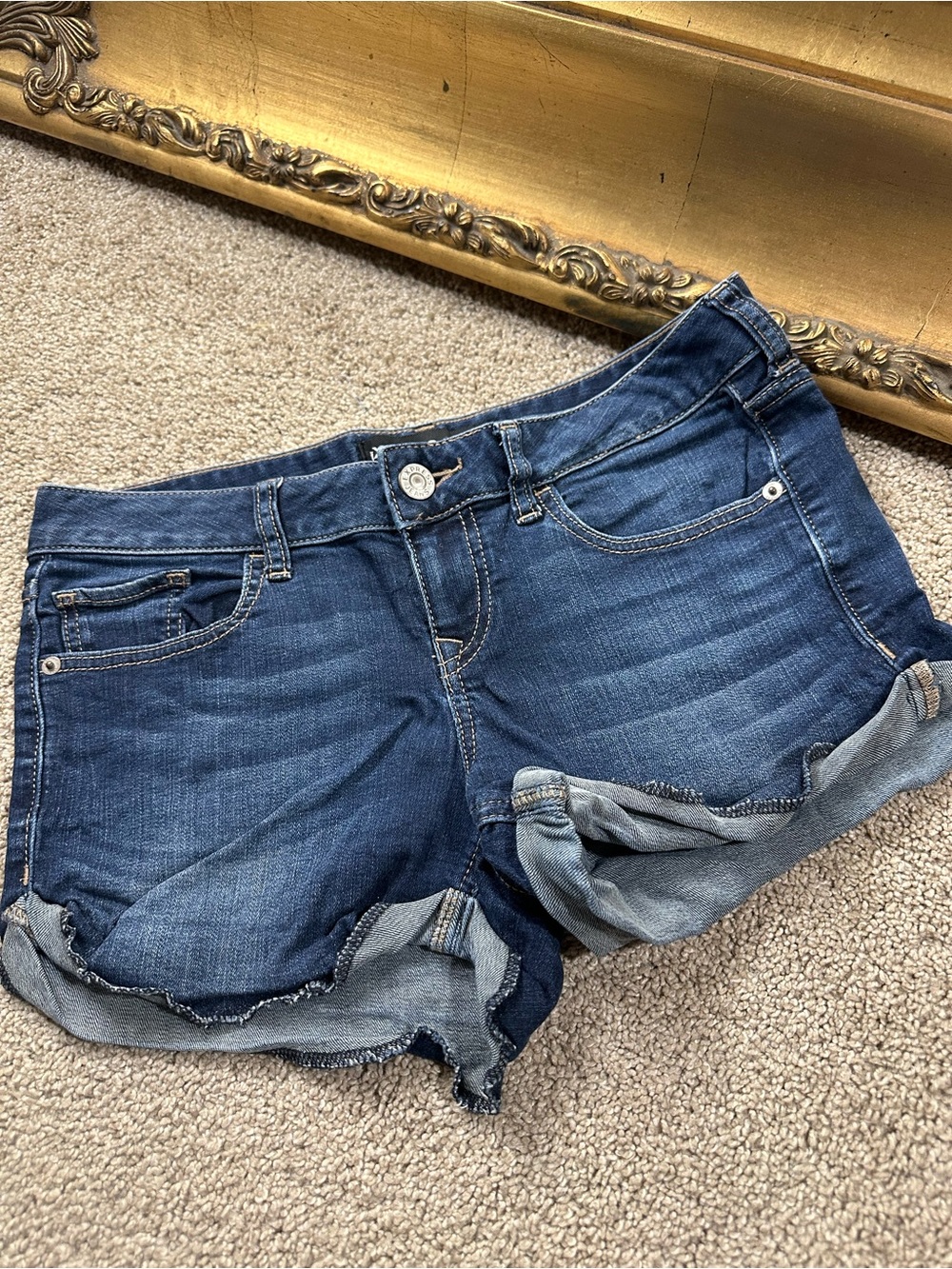 Express Jeans Blue Denim 2.5" Inseam Shorts Size 0